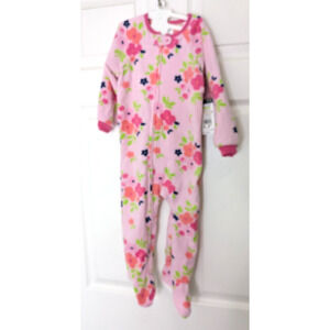 Gerber Girls Footed Pajamas Pink 24 Months 1 Zip